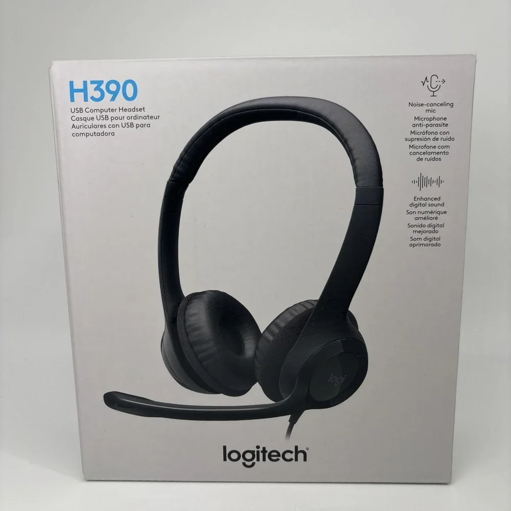 Logitech H390 Over-Head Comfort USB Headset w/ Noise-Canceling Microphone